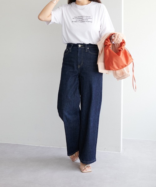 DISCOAT（ディスコート）の「【WEB限定】半袖刺繍ロゴTシャツ（Tシャツ/カットソー・レディース・ホワイト×グレー/チャコールグレー/ホワイト×レッド/ホワイト×グリーン/ネイビー/ホワイト×シルバー・FREE/MEDIUM）」の16枚目の写真