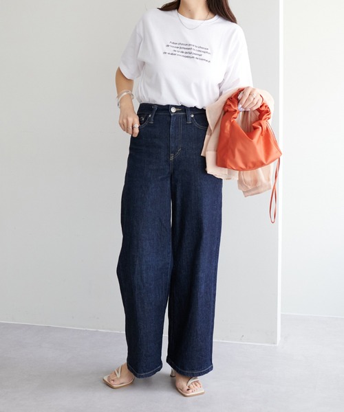 DISCOAT（ディスコート）の「【WEB限定】半袖刺繍ロゴTシャツ（Tシャツ/カットソー・レディース・ホワイト×グレー/チャコールグレー/ホワイト×レッド/ホワイト×グリーン/ネイビー/ホワイト×シルバー・FREE/MEDIUM）」の17枚目の写真