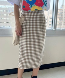 lala Born | チェックストレートスカート(スカート)