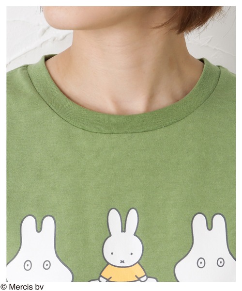 Mac-House(マックハウス)の「miffy アソートTシャツ(Tシャツ/カットソー・レディース・ホワイト/ピンク/グリーン/グレイッシュベージュ/チャコール・フリー)」の14枚目の写真
