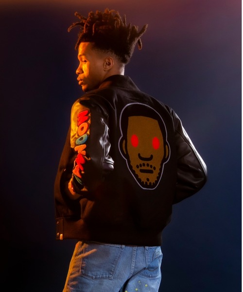 A BATHING APE(アベイシングエイプ)の「BAPE X KID CUDI VARSITY JACKET M(スタジャン・メンズ・ブラック・SMALL)」の5枚目の写真