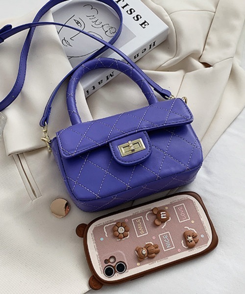 Pochi Pouch(ポチポーチ)の「Pochi Pouch/2way フェイクレザー キルティング ショルダーバッグ(ショルダーバッグ・レディース・ホワイト/ブラック/グリーン/ブルーパープル・FREE)」の19枚目の写真