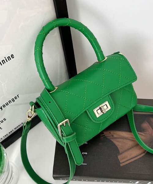 Pochi Pouch(ポチポーチ)の「Pochi Pouch/2way フェイクレザー キルティング ショルダーバッグ(ショルダーバッグ・レディース・ホワイト/ブラック/グリーン/ブルーパープル・FREE)」の8枚目の写真