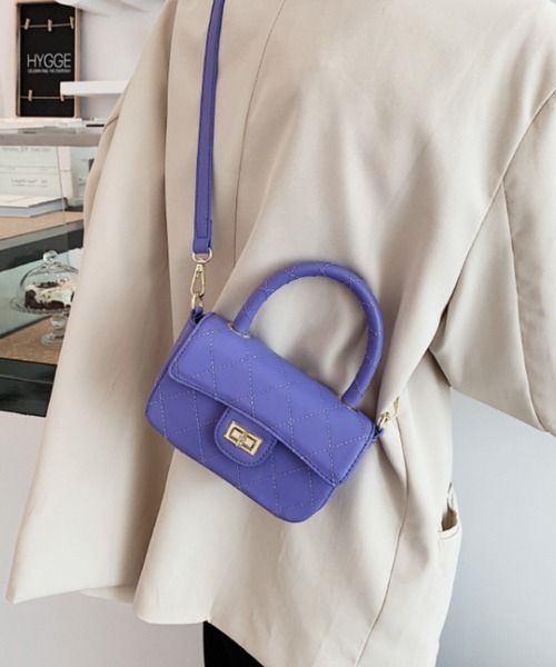 Pochi Pouch(ポチポーチ)の「Pochi Pouch/2way フェイクレザー キルティング ショルダーバッグ(ショルダーバッグ・レディース・ホワイト/ブラック/グリーン/ブルーパープル・FREE)」の21枚目の写真