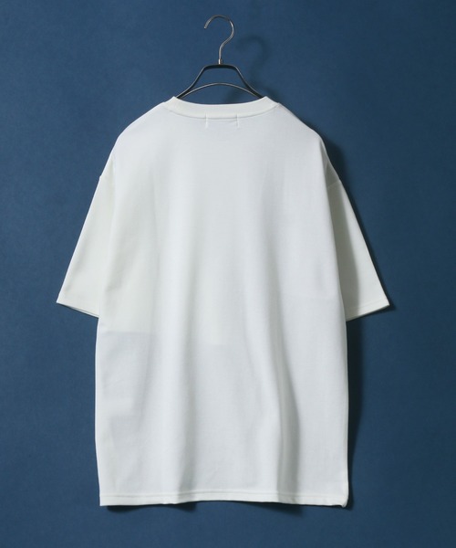 ANPAS(アンパス)の「Cardboard Knit Color Switching Design T-shirt/ダンボールニット 切り替え Tシャツ(Tシャツ/カットソー・メンズ・ホワイト系その他2/ベージュ系その他/ブラック系その他2/ブルー系その他/ホワイト系その他/ブラック系その他・L/LL/M)」の8枚目の写真