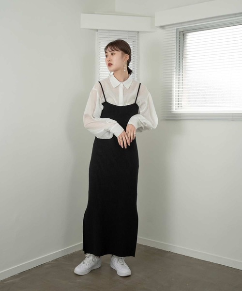 Amiur（エミレ）の「sheer cropped shirt（シャツ/ブラウス・レディース・グレイッシュベージュ/ホワイト/ブラック/ピンク・FREE）」の22枚目の写真