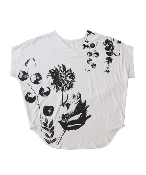 ◈◆antiqua◆◈ 花柄 ドルマンシャツ 花柄 ドルマンシャツ シャツ レディース トップス 送料無料・再