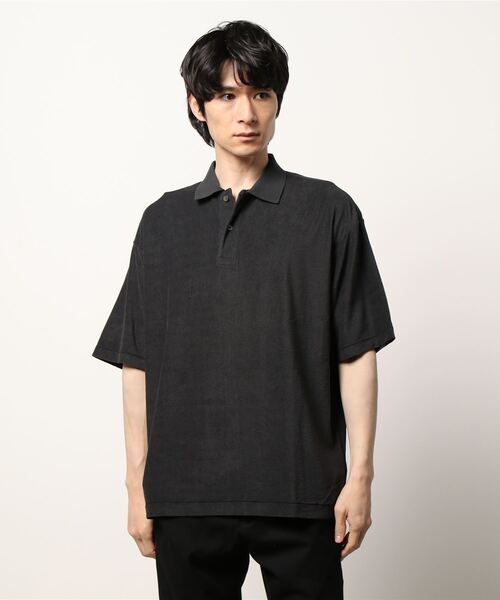 WILD LIFE TAILOR Adam et Rope'(ワイルドテーラーアダムエロペ )の「【WILD LIFE TAILOR】強撚コットン パイル ポロシャツ(ポロシャツ・メンズ・チャコールグレー/ピンク系その他2・M/L)」の2枚目の写真