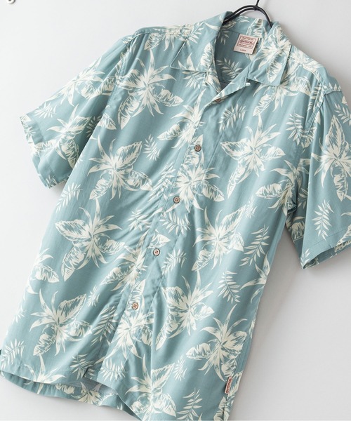 OUTDOOR PRODUCTS APPAREL(アウトドアプロダクツアパレル)の「レーヨン オープンカラー 開襟 アロハシャツ(シャツ/ブラウス・メンズ・ホワイト/ネイビー/ブラウン/カーキ・MEDIUM/LARGE/X-LARGE)」の4枚目の写真