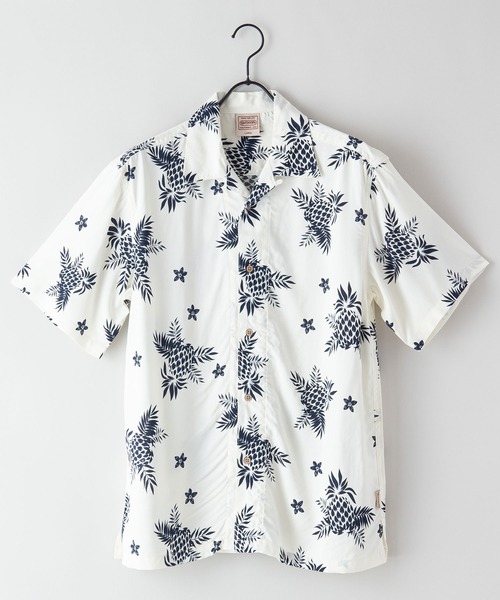 OUTDOOR PRODUCTS APPAREL(アウトドアプロダクツアパレル)の「レーヨン オープンカラー 開襟 アロハシャツ(シャツ/ブラウス・メンズ・ホワイト/ネイビー/ブラウン/カーキ・MEDIUM/LARGE/X-LARGE)」の5枚目の写真