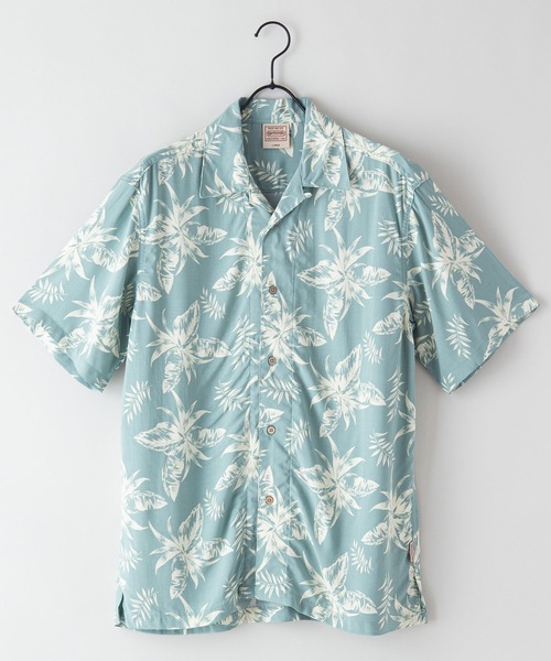 OUTDOOR PRODUCTS APPAREL(アウトドアプロダクツアパレル)の「レーヨン オープンカラー 開襟 アロハシャツ(シャツ/ブラウス・メンズ・ホワイト/ネイビー/ブラウン/カーキ・MEDIUM/LARGE/X-LARGE)」の7枚目の写真