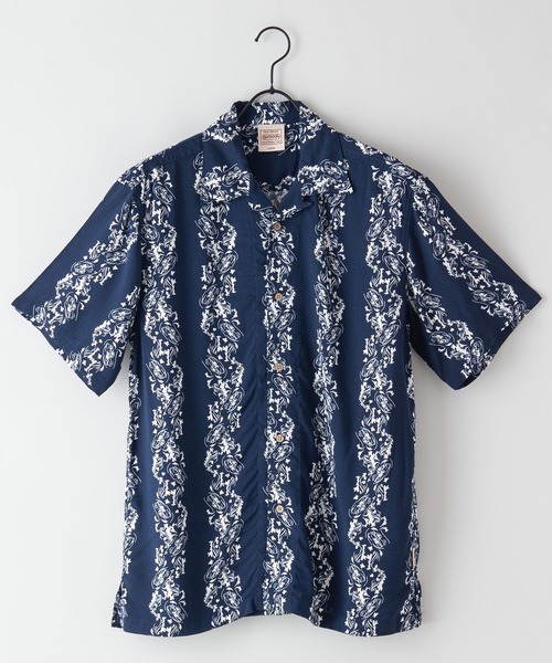 OUTDOOR PRODUCTS APPAREL(アウトドアプロダクツアパレル)の「レーヨン オープンカラー 開襟 アロハシャツ(シャツ/ブラウス・メンズ・ホワイト/ネイビー/ブラウン/カーキ・MEDIUM/LARGE/X-LARGE)」の8枚目の写真