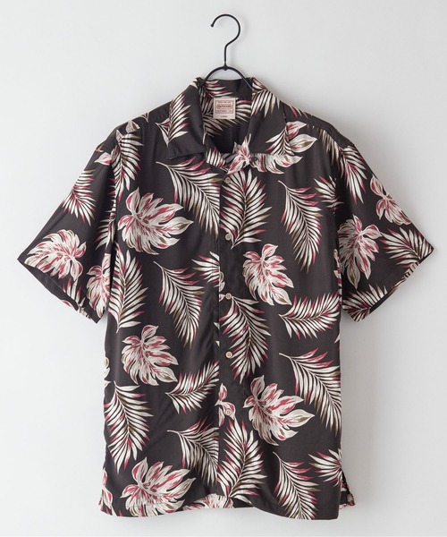 OUTDOOR PRODUCTS APPAREL(アウトドアプロダクツアパレル)の「レーヨン オープンカラー 開襟 アロハシャツ(シャツ/ブラウス・メンズ・ホワイト/ネイビー/ブラウン/カーキ・MEDIUM/LARGE/X-LARGE)」の9枚目の写真