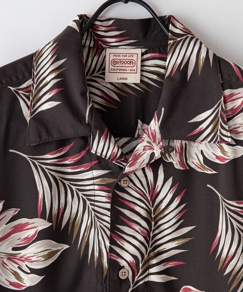 OUTDOOR PRODUCTS APPAREL(アウトドアプロダクツアパレル)の「レーヨン オープンカラー 開襟 アロハシャツ(シャツ/ブラウス・メンズ・ホワイト/ネイビー/ブラウン/カーキ・MEDIUM/LARGE/X-LARGE)」の10枚目の写真