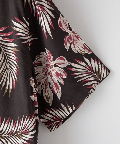 OUTDOOR PRODUCTS APPAREL(アウトドアプロダクツアパレル)の「レーヨン オープンカラー 開襟 アロハシャツ(シャツ/ブラウス・メンズ・ホワイト/ネイビー/ブラウン/カーキ・MEDIUM/LARGE/X-LARGE)」の11枚目の写真