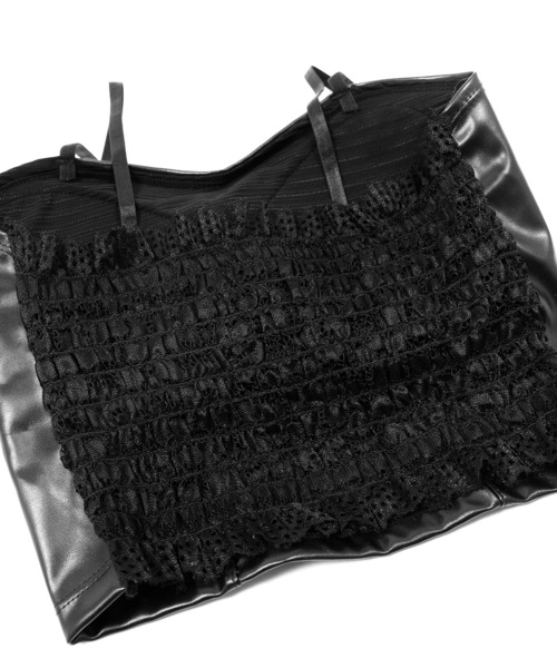 Figments（フィグメンツ）の「合皮キャミソール（キャミソール・レディース・ブラック/ホワイト・FREE）」の11枚目の写真