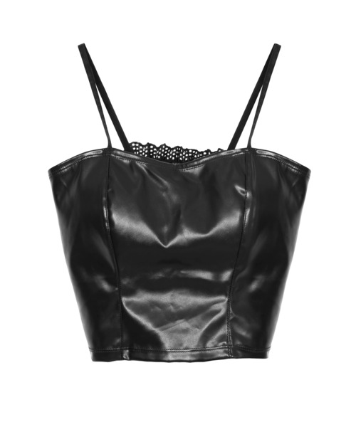 Figments（フィグメンツ）の「合皮キャミソール（キャミソール・レディース・ブラック/ホワイト・FREE）」の13枚目の写真