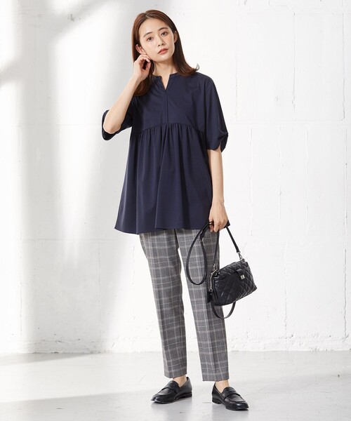 J.PRESS Ladies(J.プレス レディス)の「【洗える】杢チェック テーパード パンツ(その他パンツ・レディース・ブラック系3/ブラック系4・S/XS/XXS)」の5枚目の写真