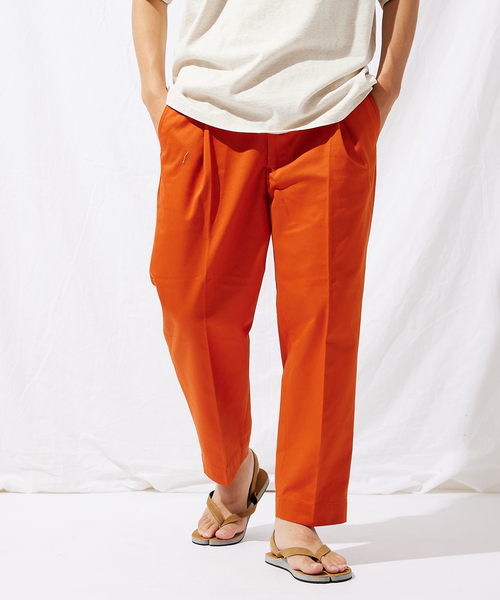 JOURNAL STANDARD（ジャーナルスタンダード）の「TC 1タック アンクルパンツ（チノパンツ・メンズ・ベージュ/オレンジ/グリーン/アイボリー/ブラック系その他・SMALL/MEDIUM/LARGE）」の5枚目の写真