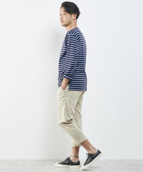 MEN'S MELROSE(メンズメルローズ)の「麻混ハイパーストレッチクロップドパンツ(その他パンツ・メンズ・ライトベージュ/ネイビー/カーキ・2/5/4/3)」の12枚目の写真