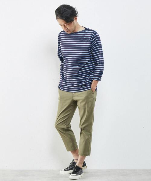 MEN'S MELROSE(メンズメルローズ)の「麻混ハイパーストレッチクロップドパンツ(その他パンツ・メンズ・ライトベージュ/ネイビー/カーキ・2/5/4/3)」の14枚目の写真