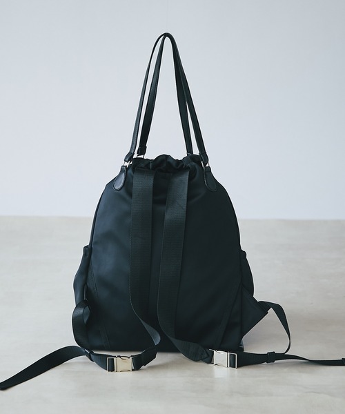 un dix cors(アンディコール)の「デイリー使い出来る リュックトートバッグ(バックパック/リュック・レディース・ブラック/ベージュ・FREE)」の11枚目の写真