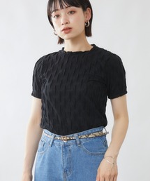 ダイヤデザイン半袖トップス