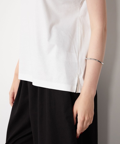 LE SOUK HOLIDAY(ルスークホリデー)の「袖レースモックネックTシャツ(Tシャツ/カットソー・レディース・ブラック/オフホワイト・M/L)」の11枚目の写真