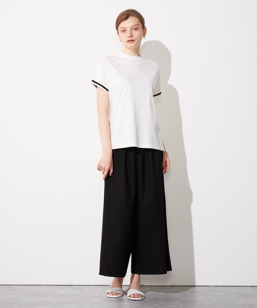 LE SOUK HOLIDAY(ルスークホリデー)の「袖レースモックネックTシャツ(Tシャツ/カットソー・レディース・ブラック/オフホワイト・M/L)」の14枚目の写真
