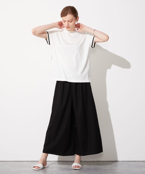 LE SOUK HOLIDAY(ルスークホリデー)の「袖レースモックネックTシャツ(Tシャツ/カットソー・レディース・ブラック/オフホワイト・M/L)」の15枚目の写真