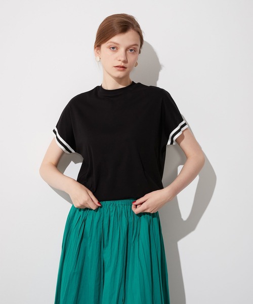 LE SOUK HOLIDAY(ルスークホリデー)の「袖レースモックネックTシャツ(Tシャツ/カットソー・レディース・ブラック/オフホワイト・M/L)」の16枚目の写真