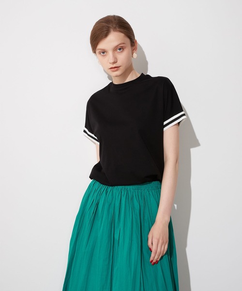 LE SOUK HOLIDAY(ルスークホリデー)の「袖レースモックネックTシャツ(Tシャツ/カットソー・レディース・ブラック/オフホワイト・M/L)」の17枚目の写真