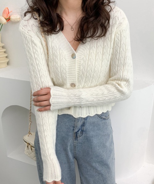 ABITOKYO(アビトーキョー)の「Vネック ショートカーディガン(カーディガン/ボレロ・レディース・ライトブルー/パープル/イエロー/ホワイト・FREE)」の10枚目の写真