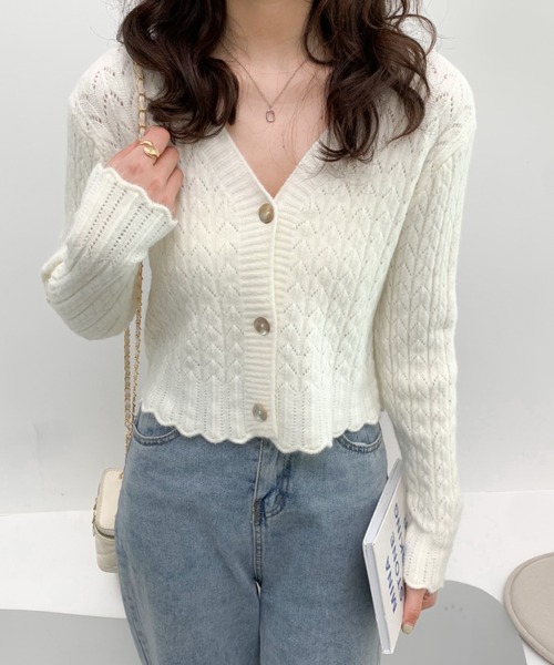 ABITOKYO(アビトーキョー)の「Vネック ショートカーディガン(カーディガン/ボレロ・レディース・ライトブルー/パープル/イエロー/ホワイト・FREE)」の17枚目の写真
