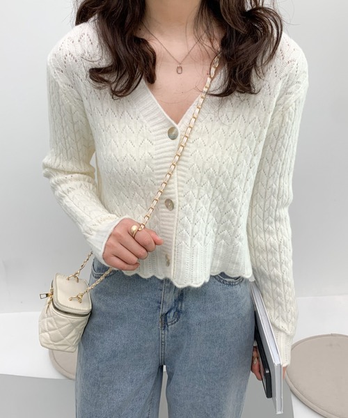 ABITOKYO(アビトーキョー)の「Vネック ショートカーディガン(カーディガン/ボレロ・レディース・ライトブルー/パープル/イエロー/ホワイト・FREE)」の18枚目の写真