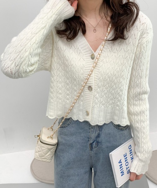 ABITOKYO(アビトーキョー)の「Vネック ショートカーディガン(カーディガン/ボレロ・レディース・ライトブルー/パープル/イエロー/ホワイト・FREE)」の19枚目の写真