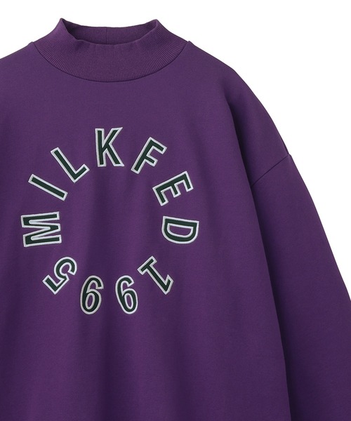 MILKFED.(ミルクフェド)の「HIGH NECK SWEAT TOP(スウェット・レディース・ホワイト/ブラック/パープル・ONE SIZE)」の3枚目の写真