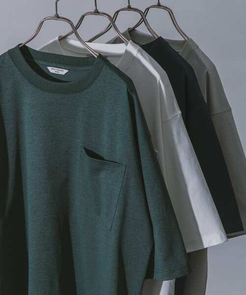 URBAN RESEARCH DOORS(アーバンリサーチドアーズ)の「Quick dry ボックス6分袖Tシャツ(Tシャツ/カットソー・メンズ・グレー/グリーン/ホワイト/ネイビー・X-LARGE/LARGE/MEDIUM)」の9枚目の写真