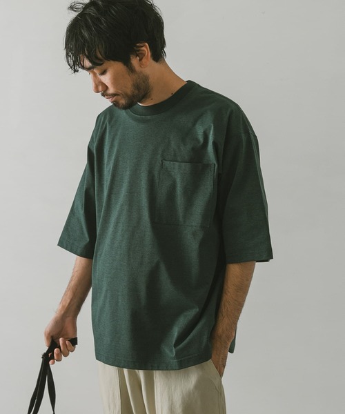 URBAN RESEARCH DOORS(アーバンリサーチドアーズ)の「Quick dry ボックス6分袖Tシャツ(Tシャツ/カットソー・メンズ・グレー/グリーン/ホワイト/ネイビー・X-LARGE/LARGE/MEDIUM)」の12枚目の写真