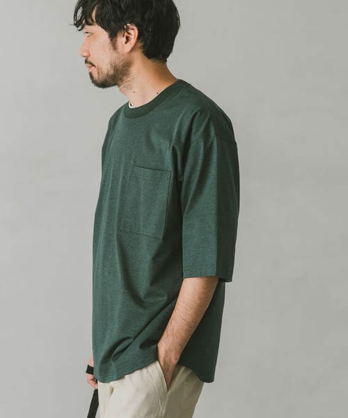 URBAN RESEARCH DOORS(アーバンリサーチドアーズ)の「Quick dry ボックス6分袖Tシャツ(Tシャツ/カットソー・メンズ・グレー/グリーン/ホワイト/ネイビー・X-LARGE/LARGE/MEDIUM)」の14枚目の写真