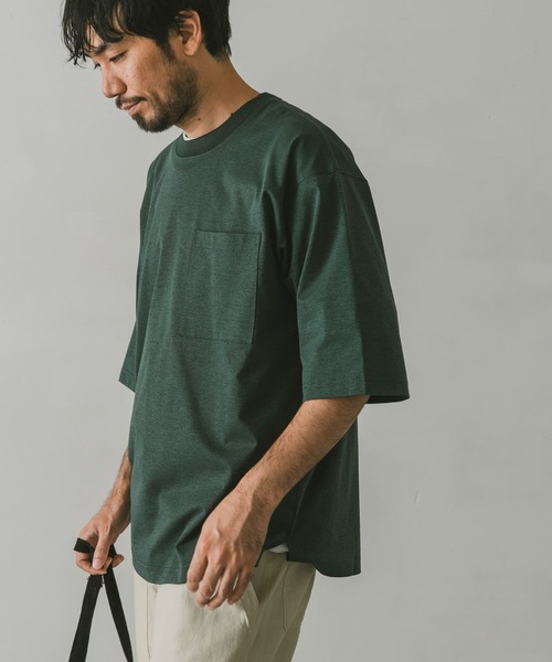 URBAN RESEARCH DOORS(アーバンリサーチドアーズ)の「Quick dry ボックス6分袖Tシャツ(Tシャツ/カットソー・メンズ・グレー/グリーン/ホワイト/ネイビー・X-LARGE/LARGE/MEDIUM)」の15枚目の写真