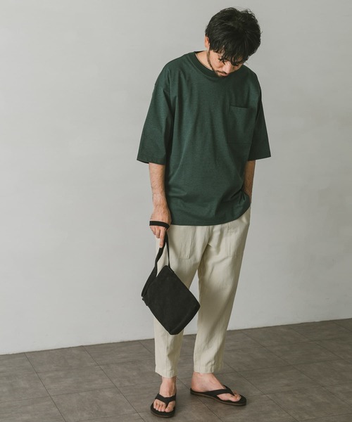 URBAN RESEARCH DOORS(アーバンリサーチドアーズ)の「Quick dry ボックス6分袖Tシャツ(Tシャツ/カットソー・メンズ・グレー/グリーン/ホワイト/ネイビー・X-LARGE/LARGE/MEDIUM)」の17枚目の写真