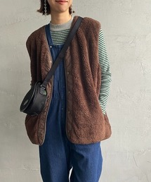 【FINEBOYS 2月号掲載】[UNIVERSAL OVERALL/ユニバーサルオーバーオール] 別注 リバーシブル ボアフリースベスト