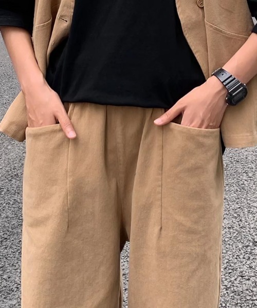 MGV（エムジーヴィー）の「ストリートベスト＆ワイドスラックスセットアップ（セットアップ・メンズ・ブラック/ベージュ・MEDIUM/LARGE/X-LARGE）」の16枚目の写真