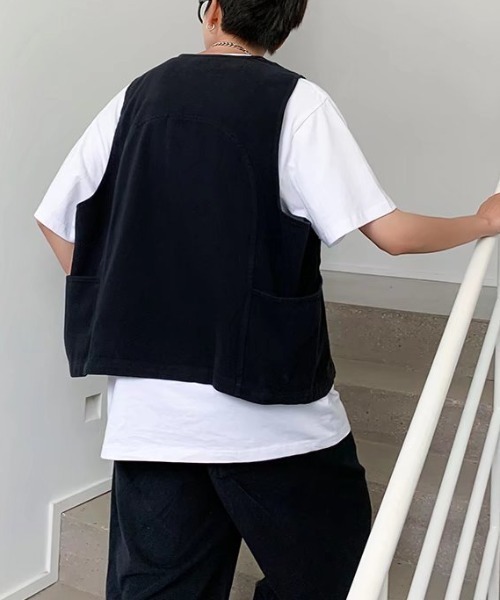 MGV（エムジーヴィー）の「ストリートベスト＆ワイドスラックスセットアップ（セットアップ・メンズ・ブラック/ベージュ・MEDIUM/LARGE/X-LARGE）」の10枚目の写真