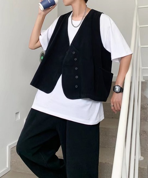 MGV（エムジーヴィー）の「ストリートベスト＆ワイドスラックスセットアップ（セットアップ・メンズ・ブラック/ベージュ・MEDIUM/LARGE/X-LARGE）」の20枚目の写真