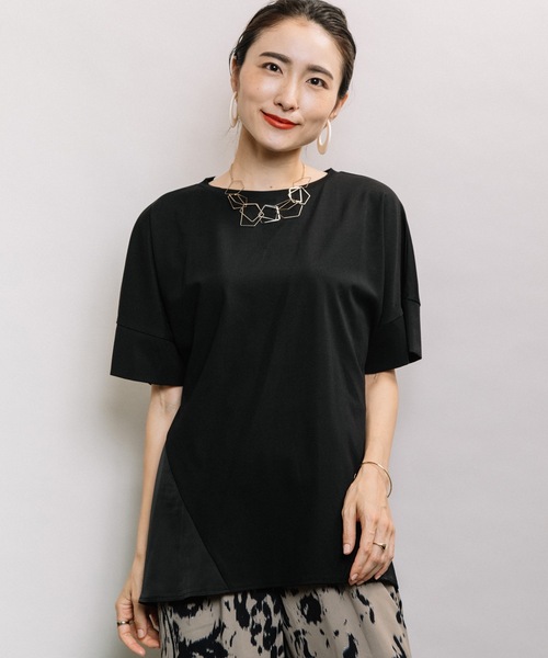 ELVENCE DEUX（エルベンスドゥ）の「イソザイキリカエTN（Tシャツ/カットソー・レディース・ブラック/ベージュ/オリーブ・FREE）」の21枚目の写真