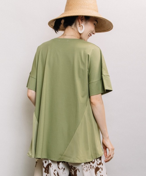 ELVENCE DEUX（エルベンスドゥ）の「イソザイキリカエTN（Tシャツ/カットソー・レディース・ブラック/ベージュ/オリーブ・FREE）」の17枚目の写真