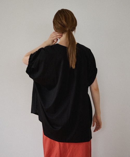 ReNorm(リノーム)の「マーゼライズドコットンプルオーバー(Tシャツ/カットソー・レディース・ブラック/ベージュ/パープル/オフホワイト・フリー)」の21枚目の写真