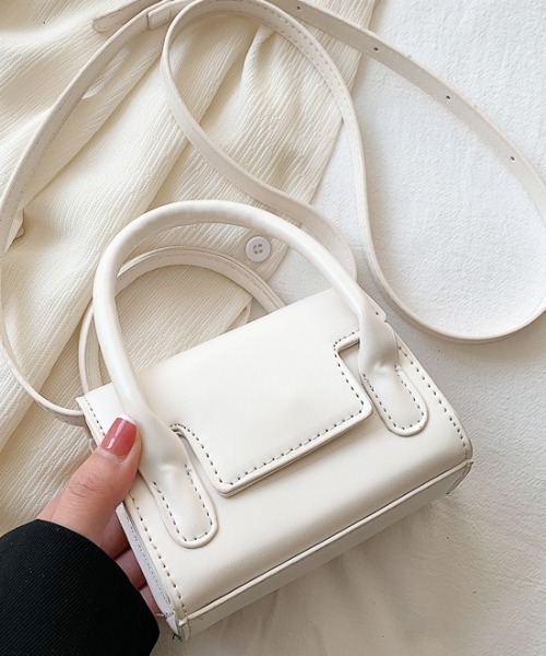 SETUP7（セットアップセブン）の「【SETUP7】ミニスクエアショルダーバッグ KNF（ショルダーバッグ・レディース・ピンク/グリーン/ブラック/ホワイト/イエロー・FREE）」の2枚目の写真